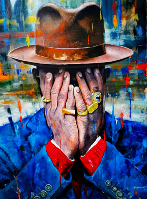 Au delà des mots - 136 X 96 cm - Huile sur toile