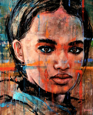 La nomade - 115 X 146 cm - Acrylique sur toile