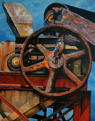 Le gardien des clés - 100 X 80 cm - Acrylique sur toile