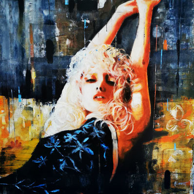 LE SONGE DE VENUS - 100 X 100 CM - HUILE SUR TOILE