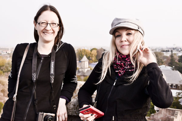 Penelope Goodman and Magdalena Grabias at the Old Court, Targoviste