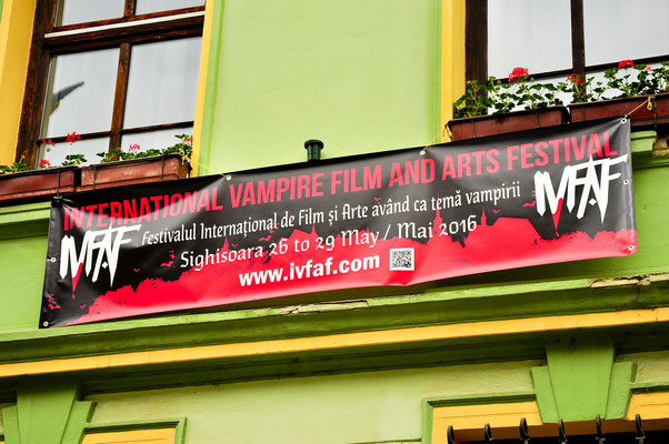 Banner of the IVFAF Festival & Conference, Sighisoara, May 2015