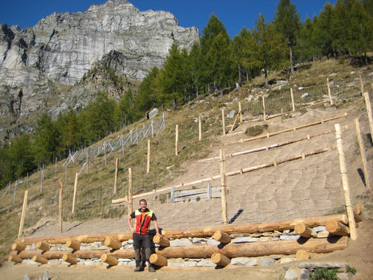 Cassone in larice e recinzione contro la selvaggina, monte Tenc - Brione Verzasca