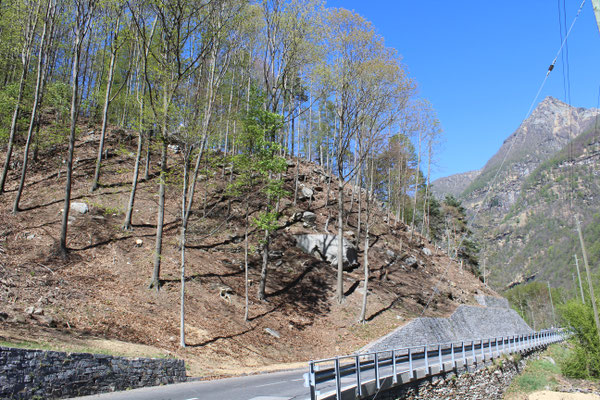Taglio strada cantonale, Gerra Verzasca