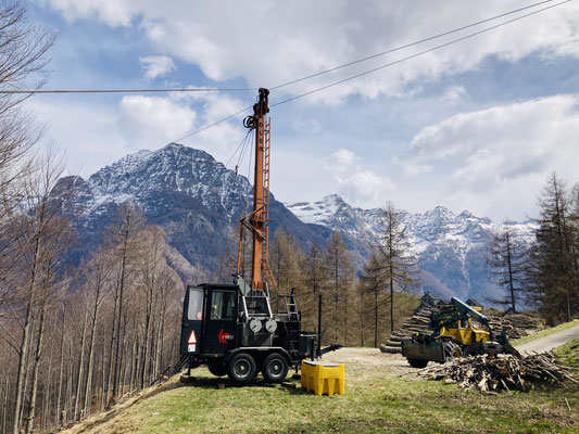 Taglio e esbosco con teleferica mobile, Vald di Frasco