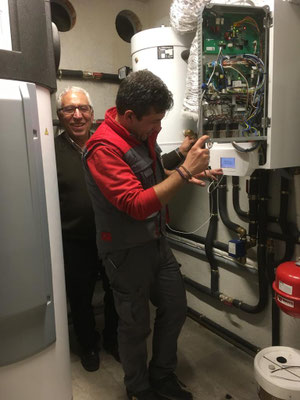 Hier wordt de verwarming gestart
