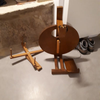 het spinnewiel in aanbouw
