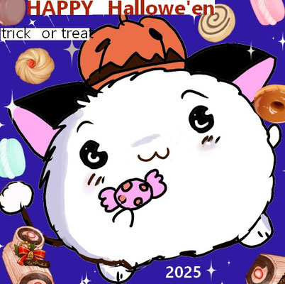 ハロウィン風うりゅ。<p>2025年11月4日<p>FireAlpaca使用