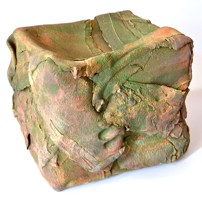 green rock cube, 25x20x19 cm