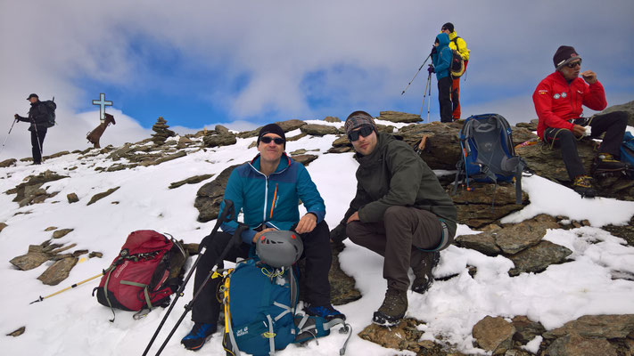 Auf dem Gipfel der Suldenspitze angekommen