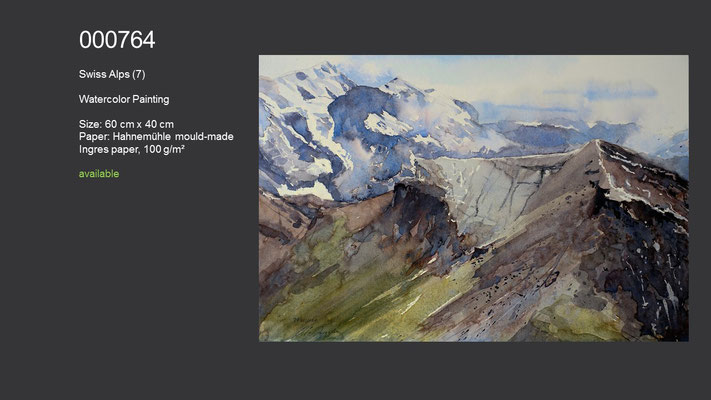 764 / Swiss Alps (7), 60 cm x 40 cm; available