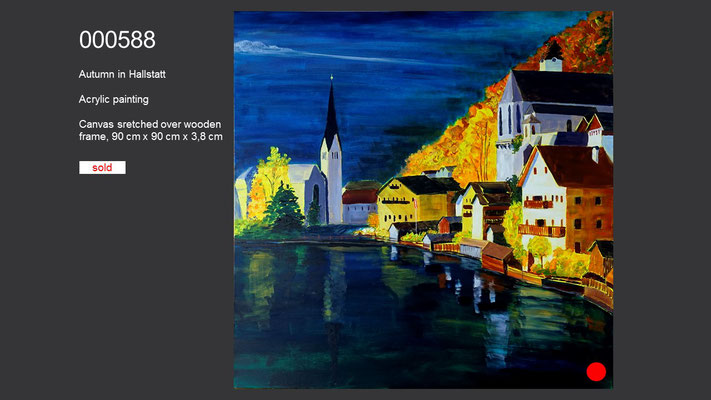 Autumn in Hallstatt, Acrylic Painting, sold
