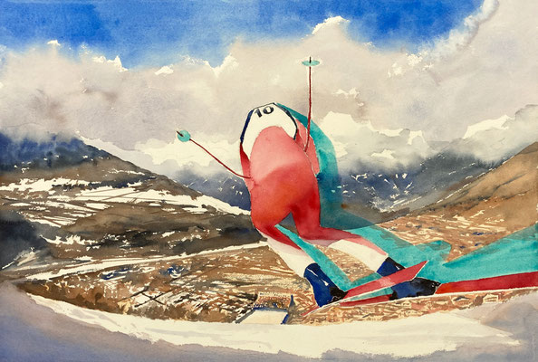 Abfahrt, Super G, Skifahren