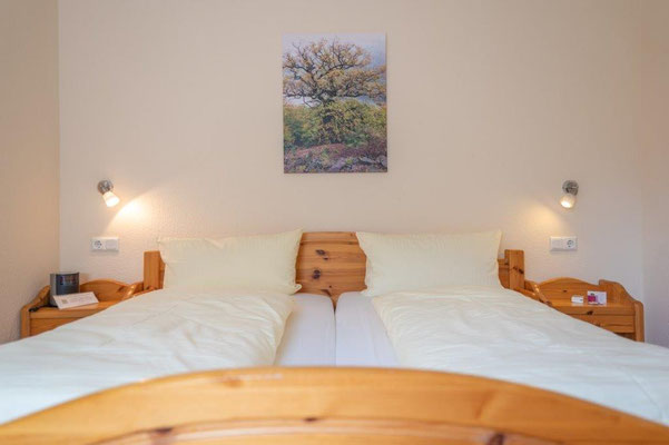 Gemütliches Berge-Doppelzimmer im Gasthof "Zum Hohen Lohr" in Battenhausen landschaftlich schön gelegen im Naturpark Kellerwald-Edersee in der nordhessischen Grimmheimat