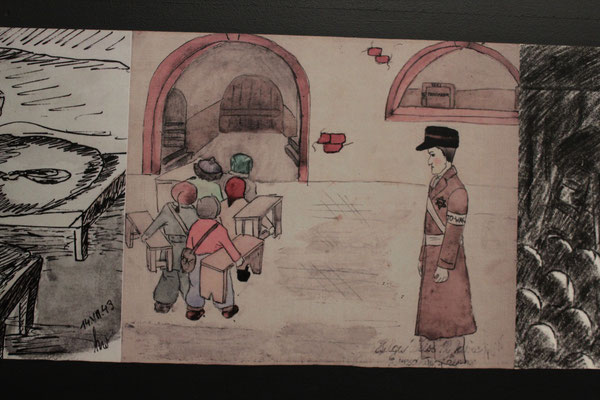 Zeichnung eines Kindes in Theresienstadt