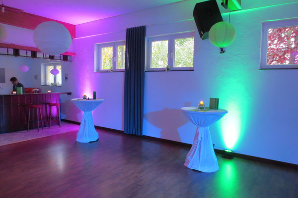 Floorspots für eine Geburtstagsparty