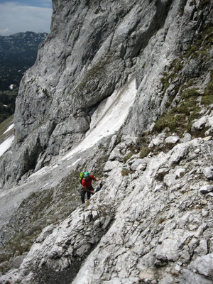 der Schrofenanstieg der hier beschriebenen Glanvell/Stopper-Route