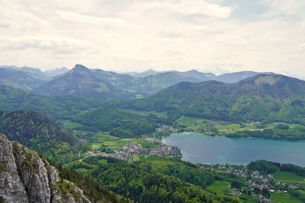 der schöne Ausblick auf den Fuschlsee