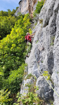 die steile 4. Seillänge
