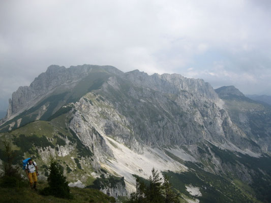 die Kaltmauer (Westgrat links) vom Hochblaser aus gesehen