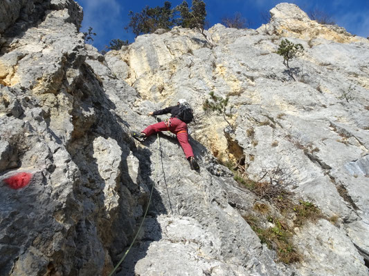 schöne Kletterei in der 3. Sl