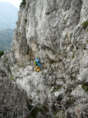 in der Variante (4-), 7. Seillänge