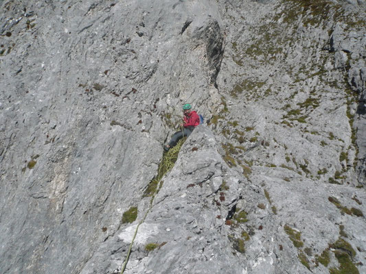 an der Schulter angelangt (Ende 5. Sl)