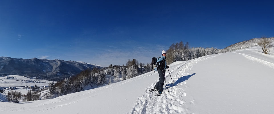 zu Beginn auf der alten Skipiste