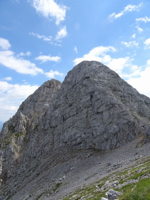 die Nordwand des Hochturm Westgipfels