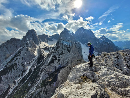 Blick vom Gipfel der Vetta Bella in die Weissenbachgruppe
