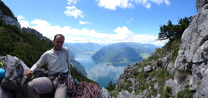 am Ausstieg, Blick zum Traunsee