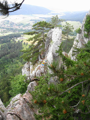 am Grat vom Fuchslochturm Richtung Fuchslochsteig