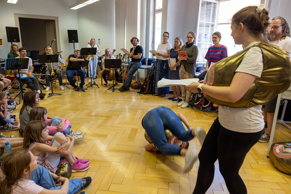 Vorbereitungen Musical Motz & Arti am SAF Kirchheim