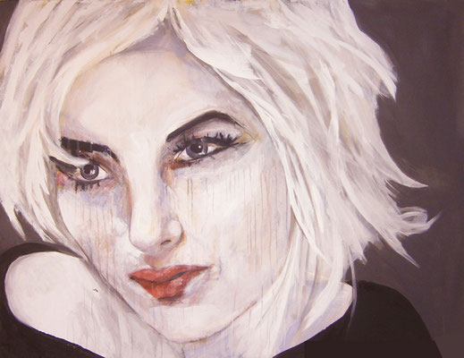 Lily - portrait 160 x 110 cm acrylics on canvas - sold -