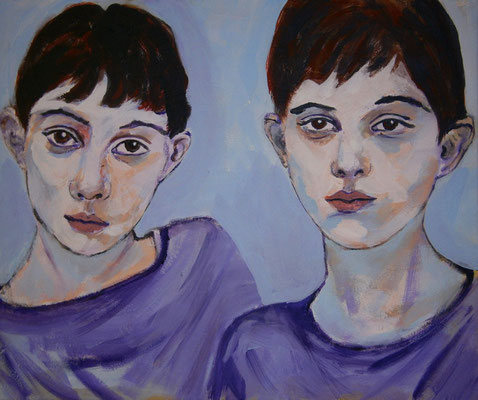 Friends - Acrylics on paper 2021 - SOLD -