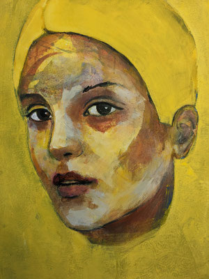 Girls on paper 65 x 50 cm acrylicson paper -sold -