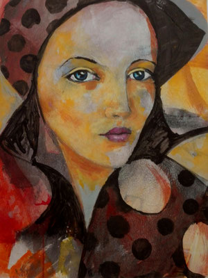 Girls on paper 2101-19 - 65 x 50 cm - sold -