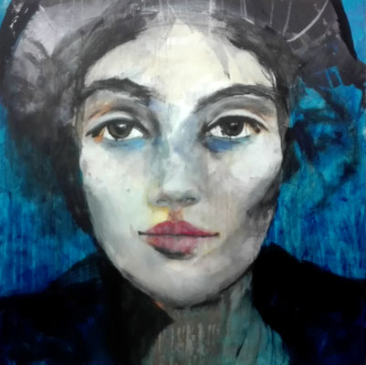 Mademoiselle de france #24 Acrylics on canvas 160 x 160 x 4 cm  > SOLD <