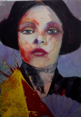 unknown model 2001/19  160 x 110 cm acrylics on canvas - sold -
