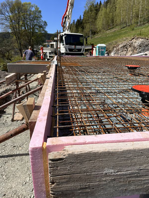 Betonage der Bodenplatte