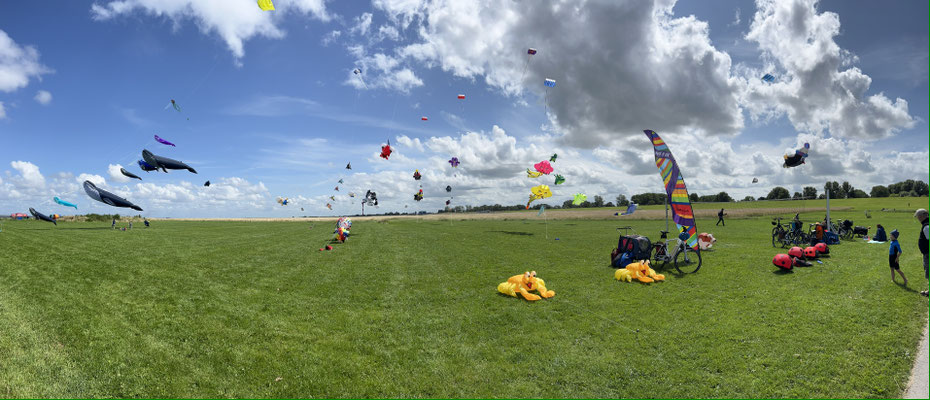 Kleines Drachenfest in der Woche nach dem Sommerfest