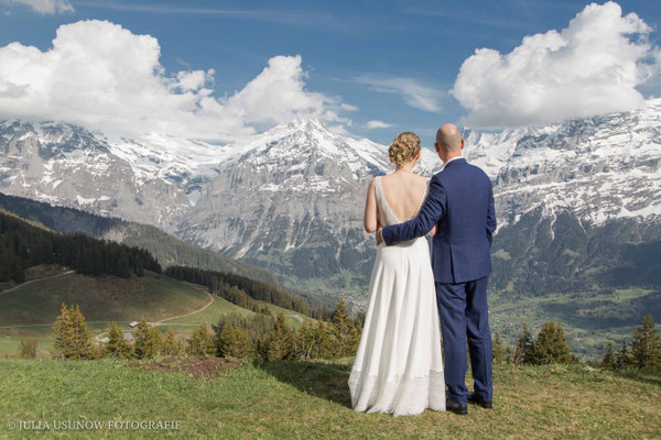 Ausblick oberhalb der Bussalp nach Grindelwald