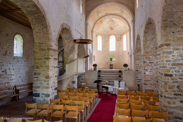 Innenansicht Schlosskirche Spiez, Schloss Spiez am Thunersee