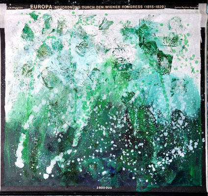 Europa 150 x 130 cm oil on schoolmap