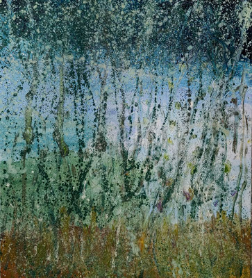 watershed 2190 x 170 cm, oil on canvas