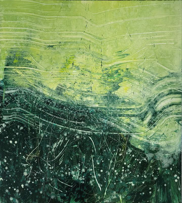requiem for a meadow 2 125 x 120 cm, oil on aluminium