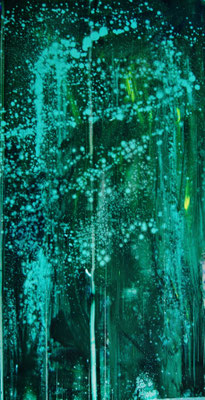 so high as you fell 1 200 x 100 cm, oil on aluminium