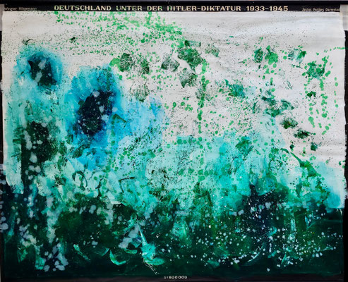 Deutschland 1933 - 1945 / 190 x 240 cm oil on schoolmap