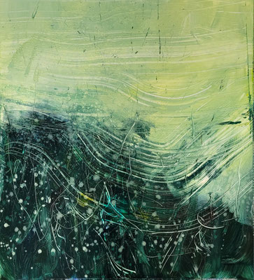 requiem for a meadow 3 125 x 120 cm, oil on aluminium