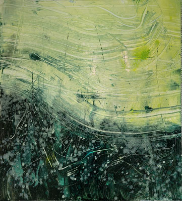 requiem for a meadow 1 125 x 120 cm, oil on aluminium